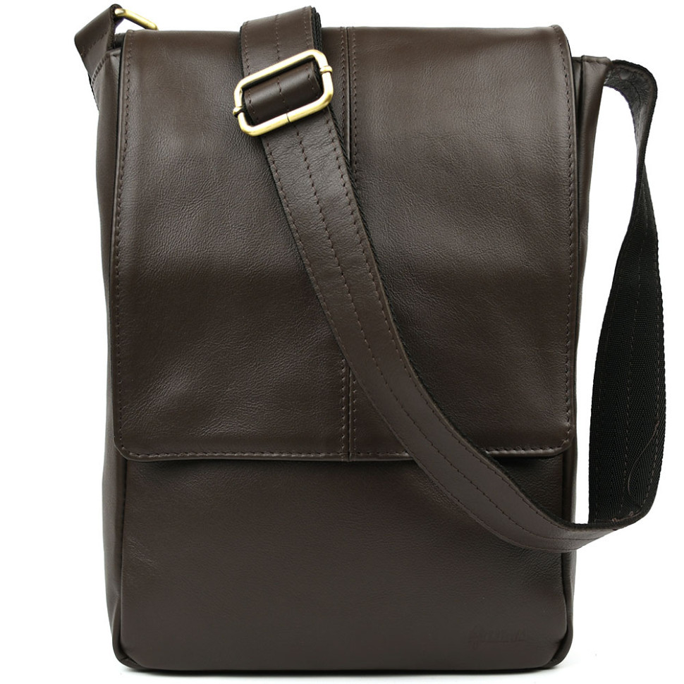 Чоловіча сумка шкіряна А4 через плече коричнева GC-1501-3md TARWA, фото 1