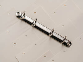 Канцелярські затискачі для блокнотів. Колір "Срібло". 210х21мм. кільце 25 мм.