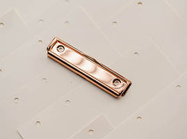 Затискачі для блокнотів канцелярські універсальні. Колір "рожеве золото". 120х30мм