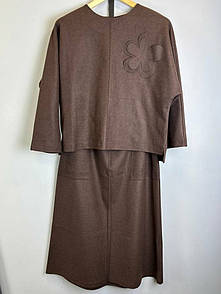 Жіночий костюм трикотажний з аплікацією TELL MKTL2286/10-1401/10