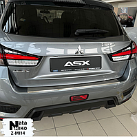Накладка на бампер із загином Mitsubishi ASX з 2019 р. (Nataniko)