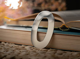 Металеві самоклеючі цифри з нержавіючої сталі для великих настінних годинників 8см 0 нуль