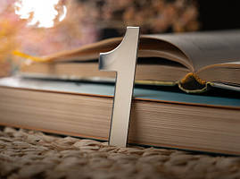 Цифра 1 для двері квартири і будинку з нержавіючої сталі 8см приклеювані номери на двері