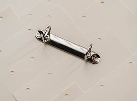 Затискачі канцелярські для блокнотів з роз'ємними ланками. 125х20мм. Кільце 30мм