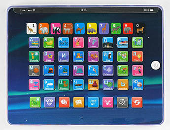 Інтерактивний планшет від 3 років сенсорний екран абетка цифри пісні українська озвучка WToys