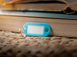 Бирка для ключів. Колір блакитний. 50мм