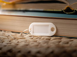 Бирка для ключів. Колір білий. 50мм