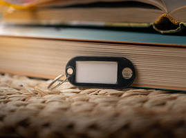 Бирка для ключів. Колір чорний. 50мм