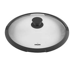 Кришка Vinzer із силіконовим обідком d24 см скло (50246 Vinzer)