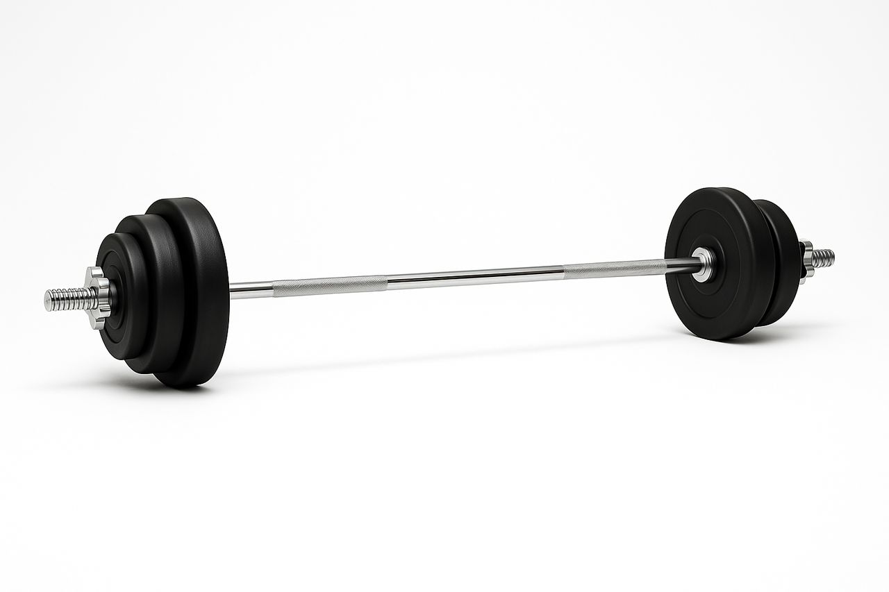 Штанга 47 кг з грифом 150 см для силових тренувань, чорна