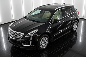 Бокові пороги Allmond Black (2 шт., алюміній) для Cadillac XT5 2016- рр
