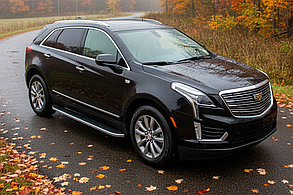 Бокові пороги Tayga Grey (2 шт., алюміній) для Cadillac XT5 2016- рр