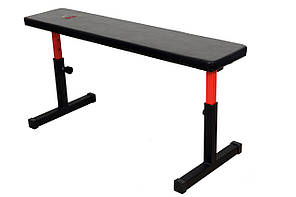 Горизонтальна лава для жиму WCGPRO 101, чорна, металевий каркас, компактна