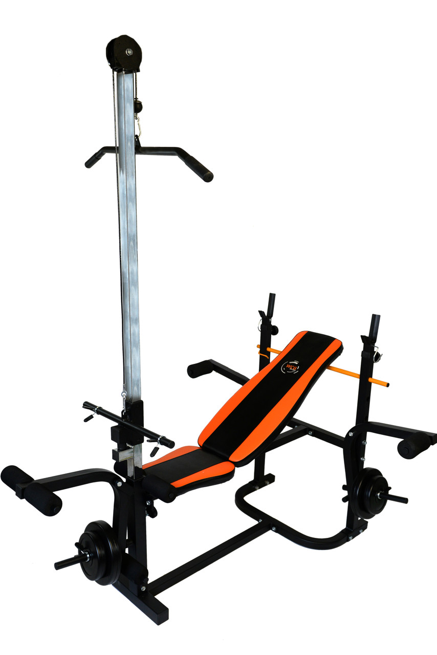 Універсальна лава для жиму WCGPRO 0020 з тягою та партією Скотта чорна, фото 1