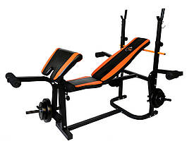 Універсальна лава для жиму WCGPRO 0020 з приставкою Скотта, чорна