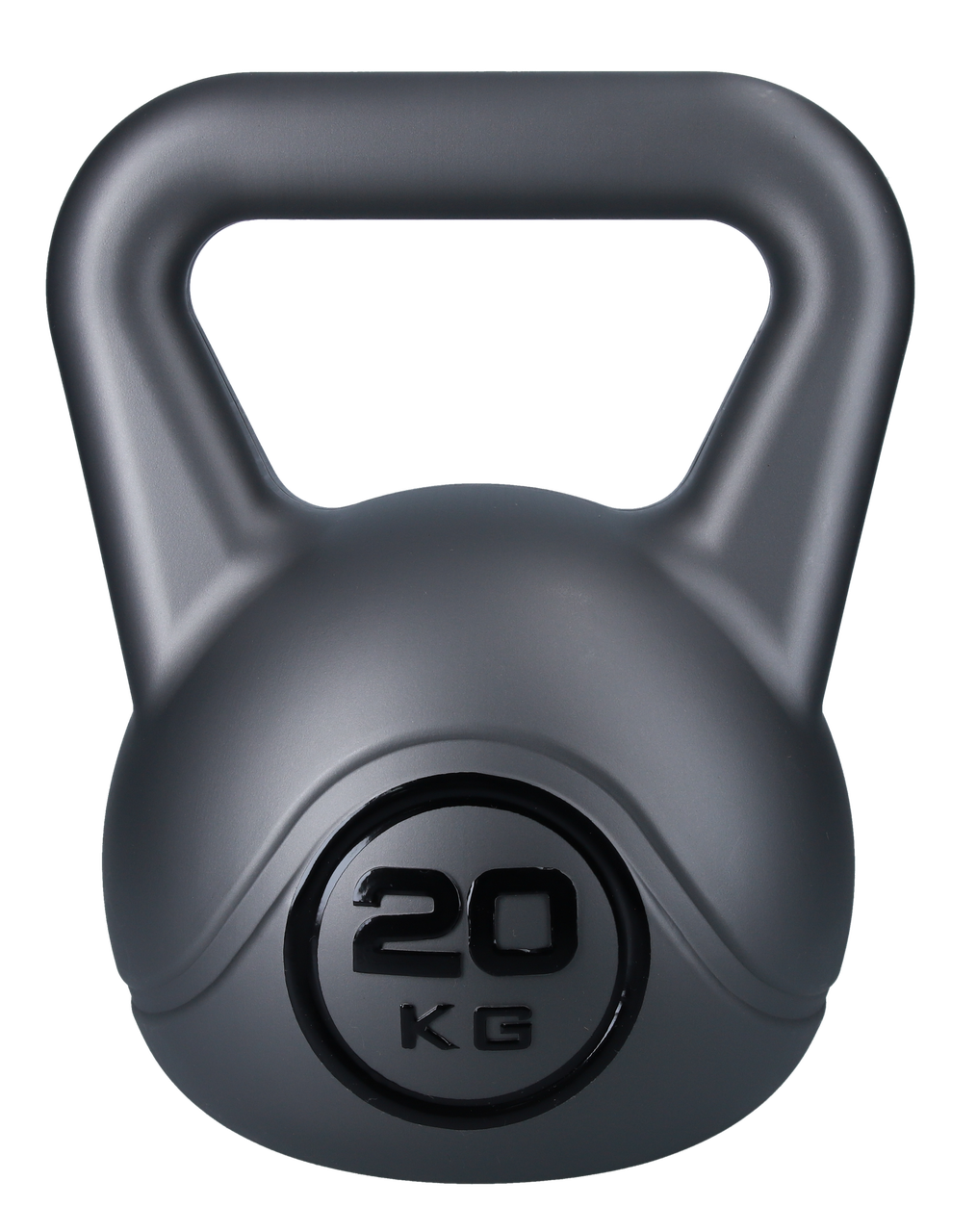 Гиря 20 кг для кросфіту, чавунна, чорна, для силових тренувань