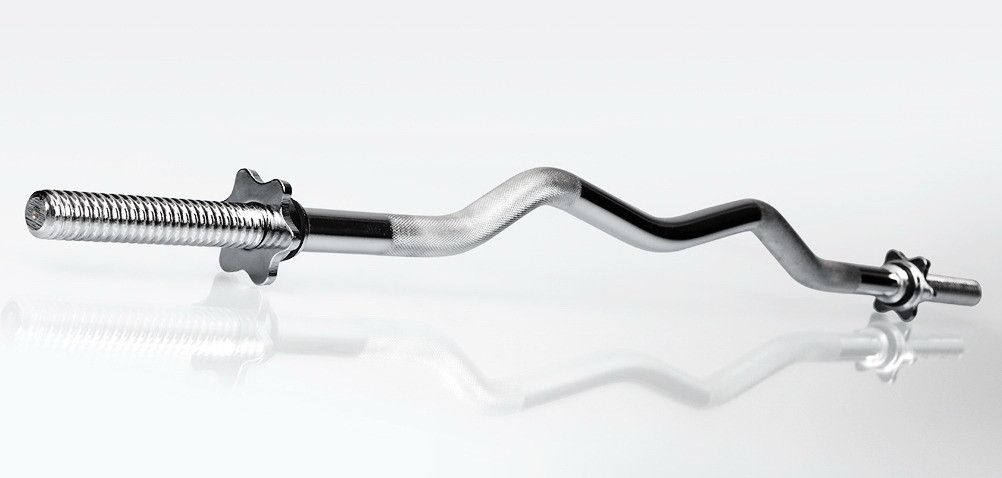 Гриф W 120 см, діаметр 28 мм, чорний, стальний для тренувань