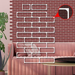 Трафарет для штукатурки декоративний багаторазовий, з імітацією декоративної кладки заокруглені кути, 1 мм (560х420)