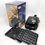 Електрогриль притискний ребристий Magio, Контактний гриль для кафе, Гриль притискний хороший WX-77, фото 3