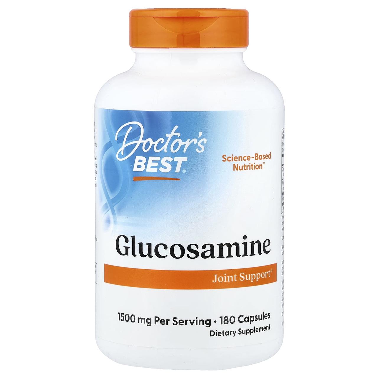 Глюкозамін сульфат, Glucosamine Sulfate, Doctor's Best, 750 мг, 180 капсул., фото 1