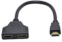 Кабель HDMI папа- 2х HDMI мама