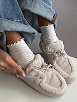 Miu Loafers Winter Light Grey