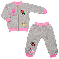 Комплект одягу для дівчинки Gabbi Корона-1 Сірий на зріст 68 (11000) D11-2025