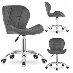 Крісло на колесах Bonro B-531 велюр сіре