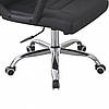 Офісне / Комп'ютерне крісло Bonro B-627 чорне екошкіра на колесах з регулюванням кута нахилу спинки, фото 9
