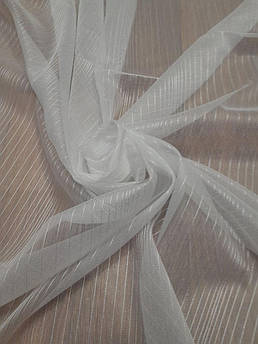 Тюль шифон зі смужками в зал