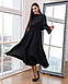 Вільне універсальне вечірнє плаття відкритою спинкою, чорне, фото 2