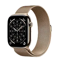 Смарт-годинник Apple Watch Series 11 GPS + Cellular 46mm Gold Tit. Case w. Gold Milanese Loop - M/L (MFD84)