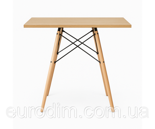 Стіл Ельба N квадратний дерев'яний 80*80 см, фото 1