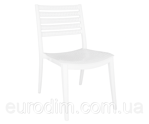 Стілець Зара пластиковий білий, фото 1