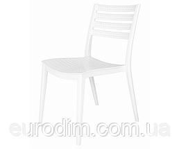 Стілець Зара пластиковий білий, фото 4