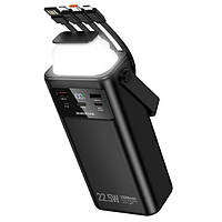 Павербанк на 30000 mAh BOROFONE BJ65 PD 20W із вбудованими кабелями та ліхтарем