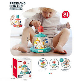 Дзиґа 6237 "Поні", механічний принцип роботи, геометричні фігурки, присоска, в коробці