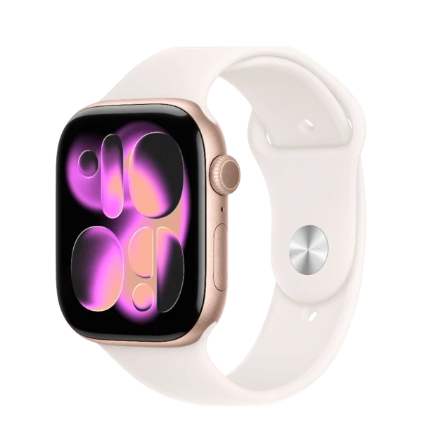 Смарт-годинник Apple Watch Series 11 GPS 46mm Rose Gold Alu. Case w. Light Blush S. Band - M/L (MEV74)