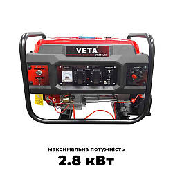 Бензиновий генератор Veta VT350JM максимальна потужність 2.8 кВт