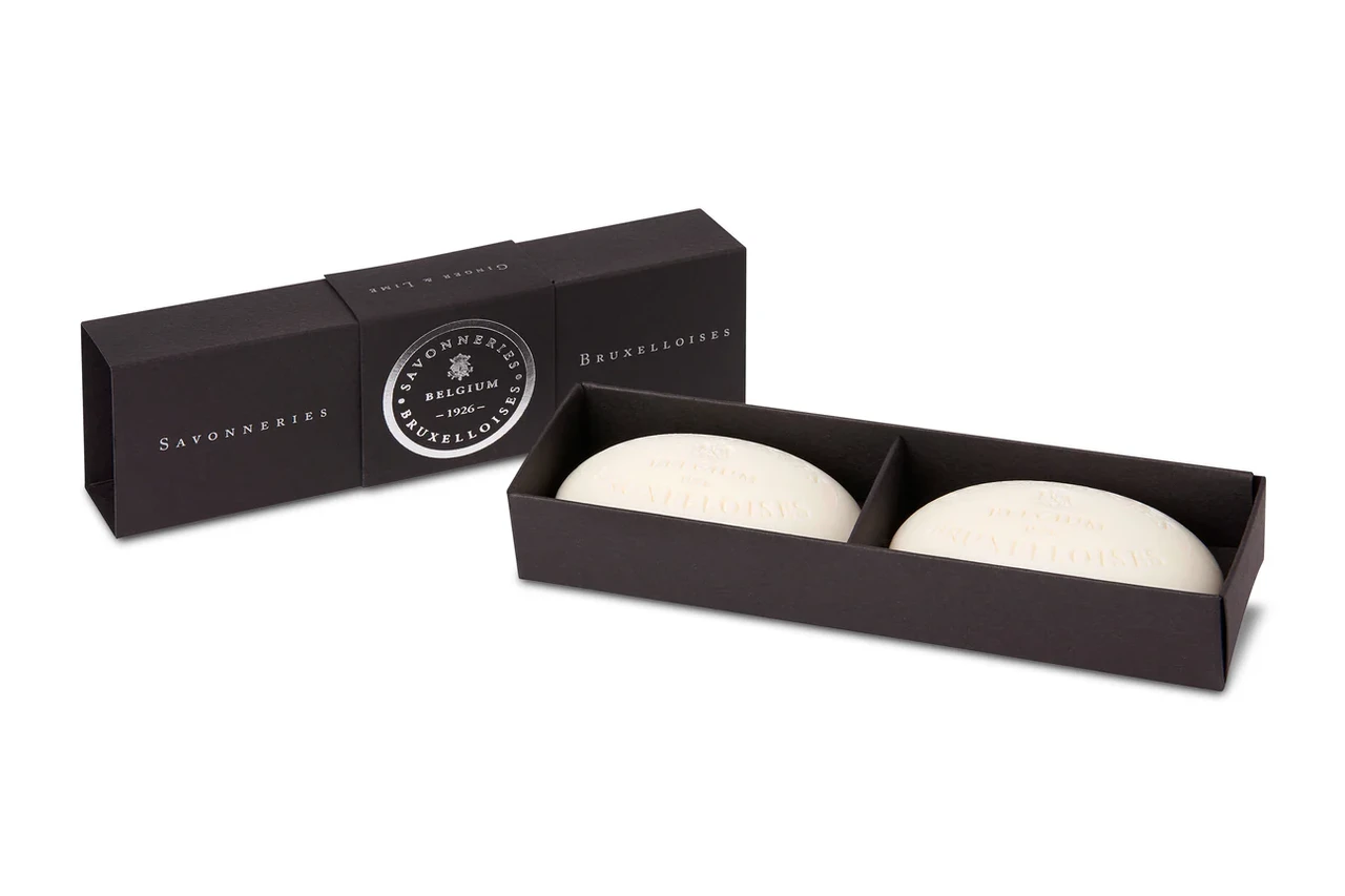 Ексклюзивне мило від "Savonneries Bruxelloises" з неймовірним ароматом "Імбир і лайм" 2*50 г (Бельгія), фото 1