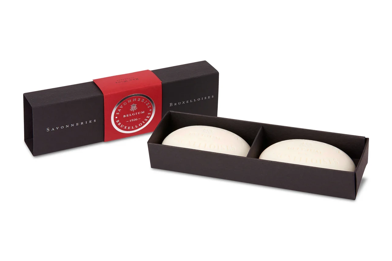 Ексклюзивне мило від "Savonneries Bruxelloises" з неймовірним ароматом "Червоне вино Порто" 2*50 г (Бельгія), фото 1
