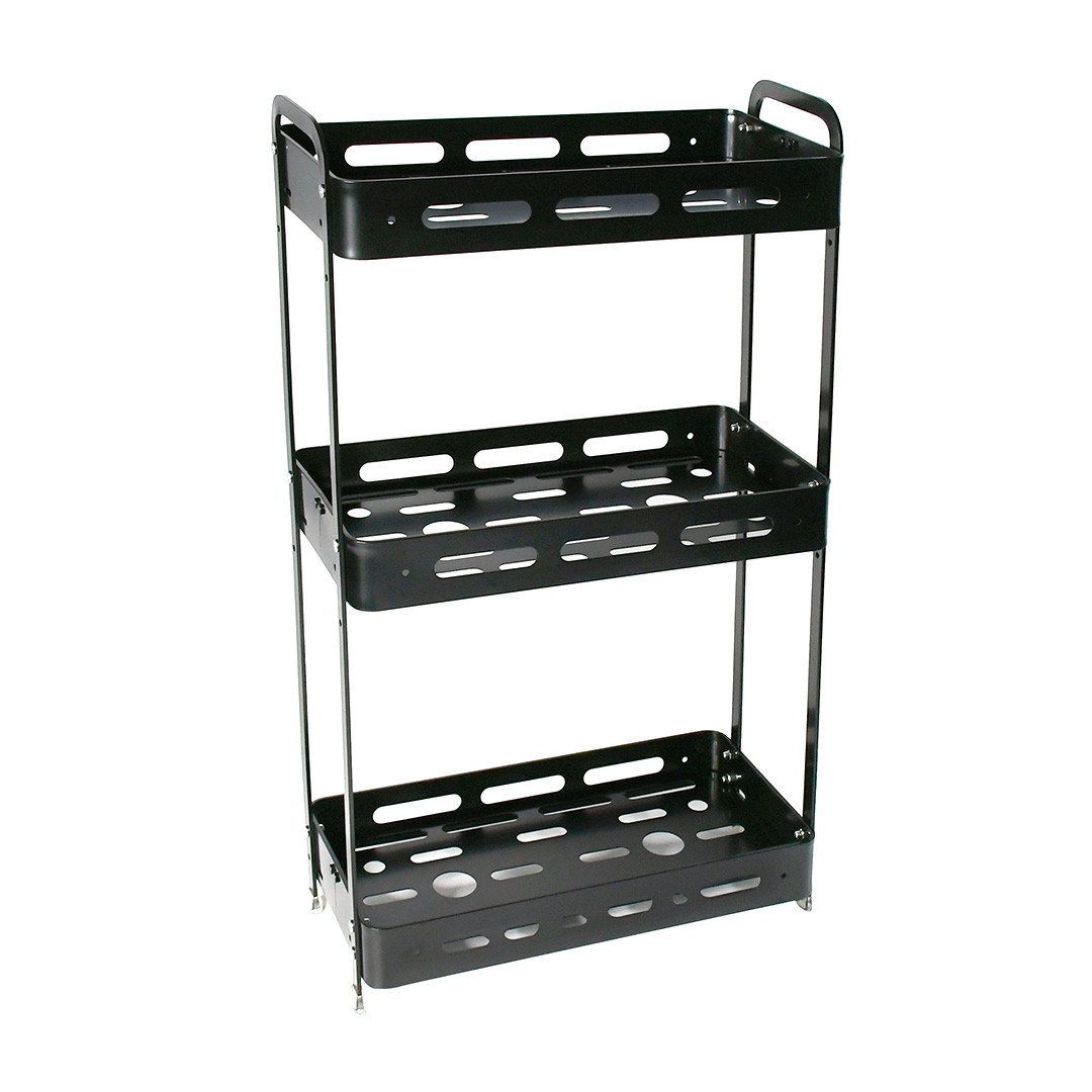 Полиця триярусна Homax прямокутна чорна матова 33x15,5x57 см (EBA-3550 BL), фото 1