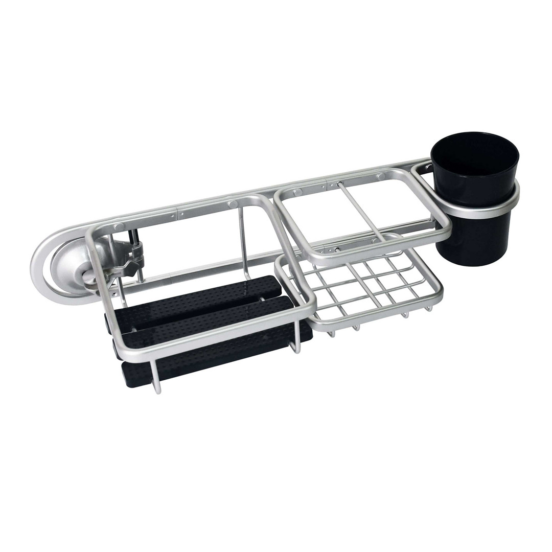 Полиця для ванної кімнати Lemax на присосках алюмінієва 46x14x12 см (EBA-3174 AL), фото 1