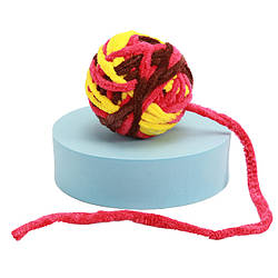 Іграшка-клубець із ниток для кішок (з мотузкою та дзвіночком усередині) SBR-05 Dark