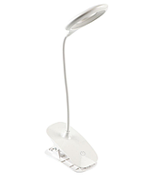 Настільна акумуляторна LED лампа з прищіпкою WS-702S, 1200 мА·год