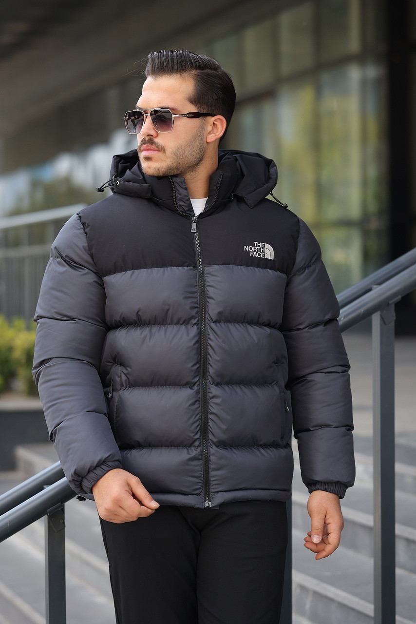 Чоловіча куртка The North Face TNF зимовий пуховик Зе Норт Фейс з капюшоном