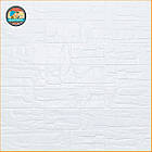 Самоклеюча декоративна 3D панель Камінь біла рвана цегла 700х770х5мм (155) SW-00000484