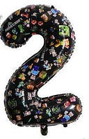 Фольгована цифра Slim STAR Maincraft 2 30" (76см) у пакуванні