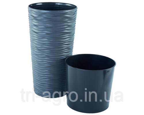 Вазон Ф'южн 35,5*66см граніт