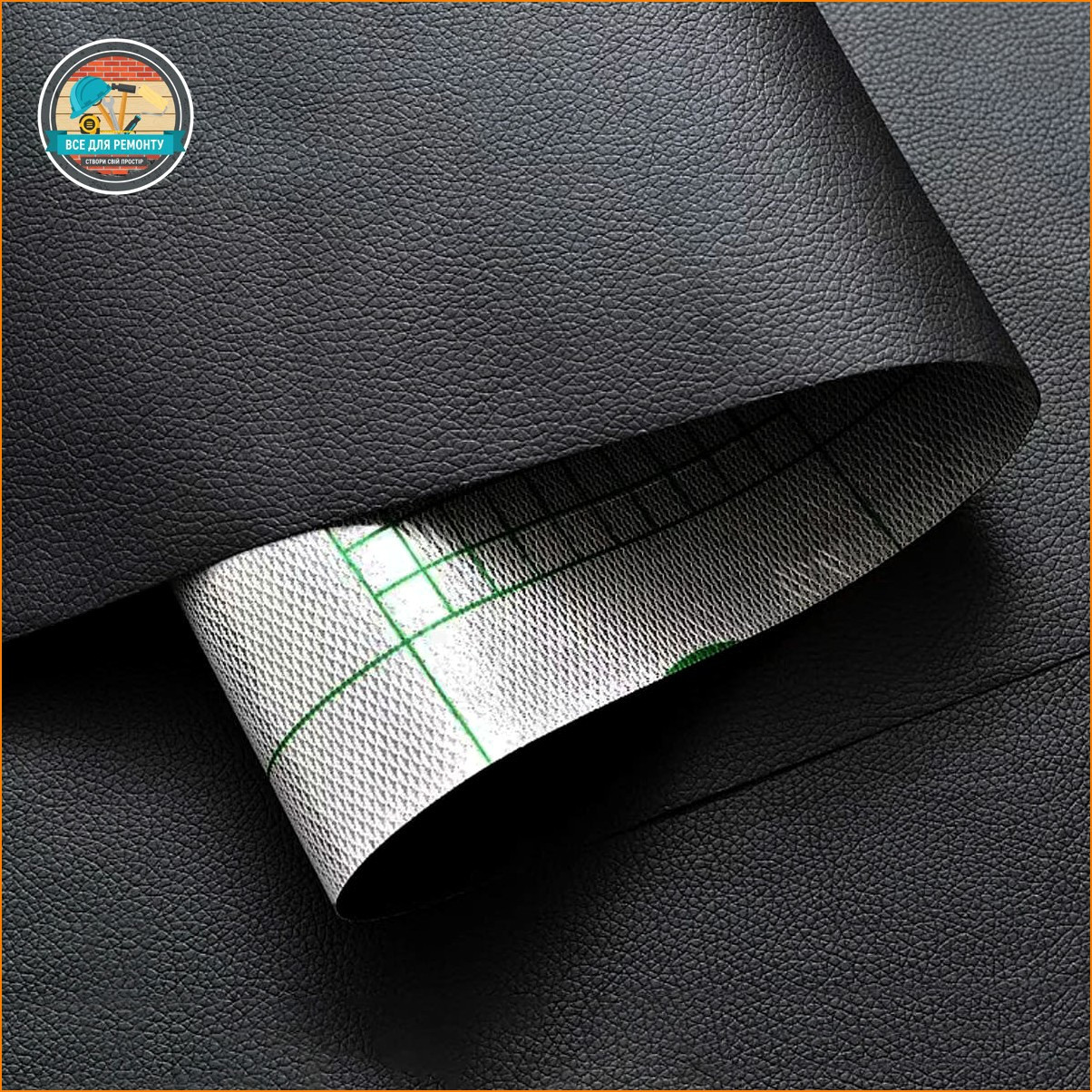 Самоклеюча екошкіра у рулоні 1.37х1м х 0.5мм Чорний SW-00001358, фото 1